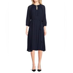 Nanette Lepore pleated long sleeve dress